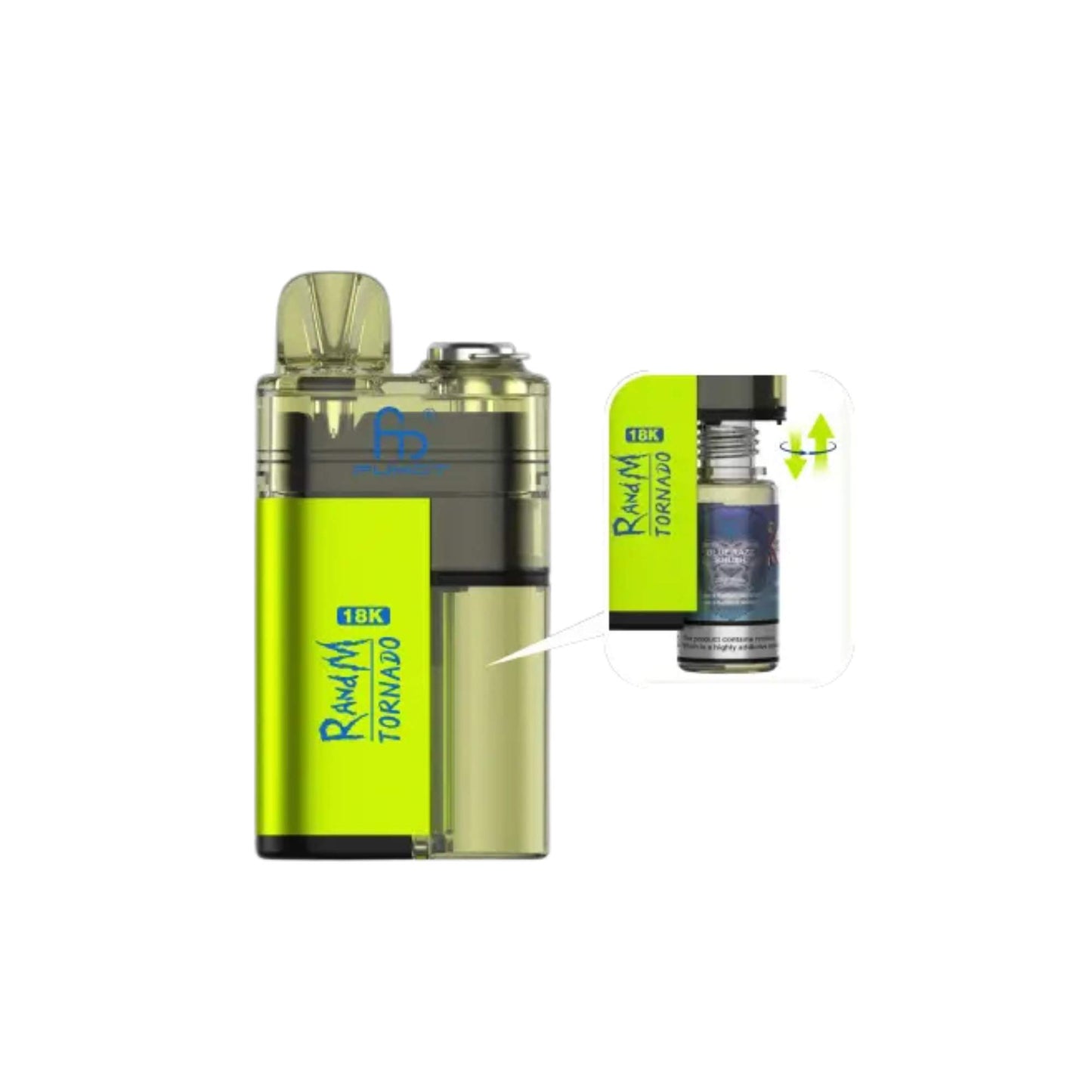 Fumot RandM Tornado - 18000 bouffées - 2% nicotine - Vape Pod