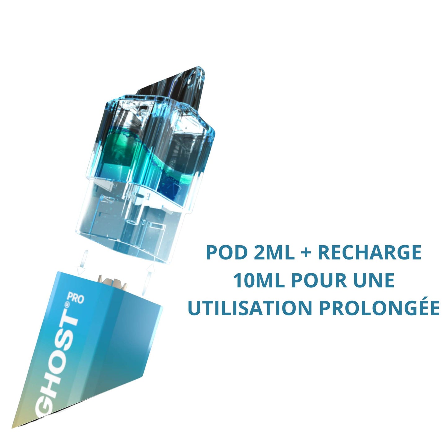 GHOST PRO - 6000 bouffées - 2% nicotine - Vape Pod
