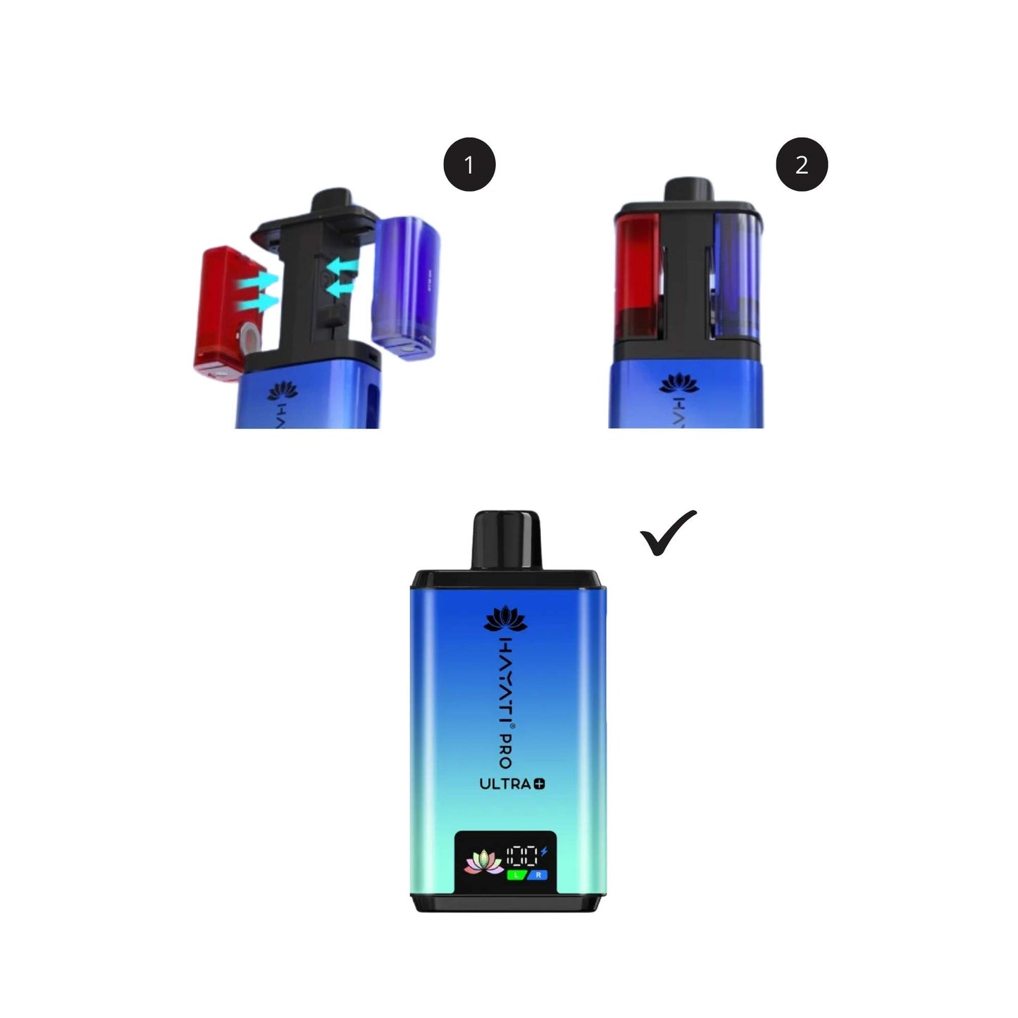 Hayati - ProUltra+ - 25000 - bouffées - 2% nicotine - VapePod