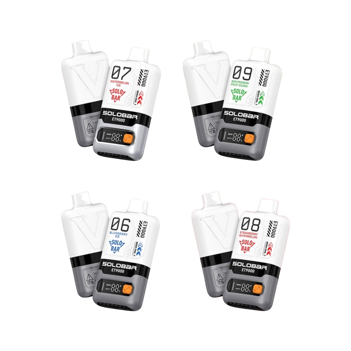 SoloBar Et9000 - 9K bouffées - 2% nicotine - Vape Pod