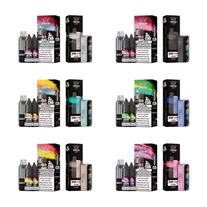 Al Fakher Crown Bar Cubic 30K - Pod + Tank + 2 e-liquide - 30000 bouffées - 2% nicotine - Kit Vape Pod