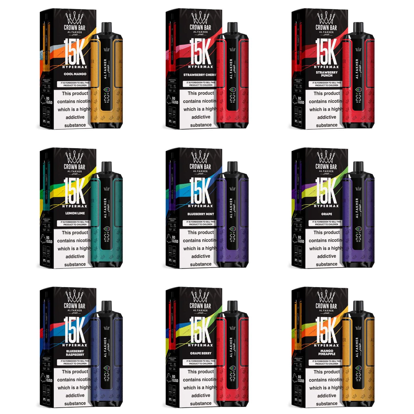 Al Fakher Crown Bar HyperMax 15K - Vape Pod