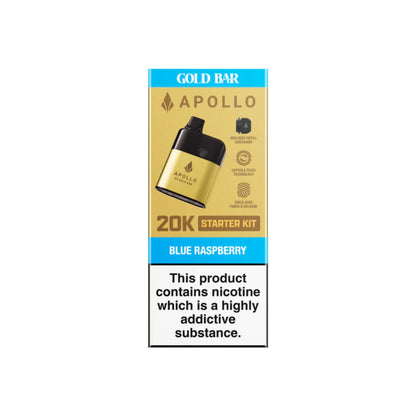 GOLD BAR - Apollo 20k - 20000 bouffées - 2% nicotine - Vape Pod