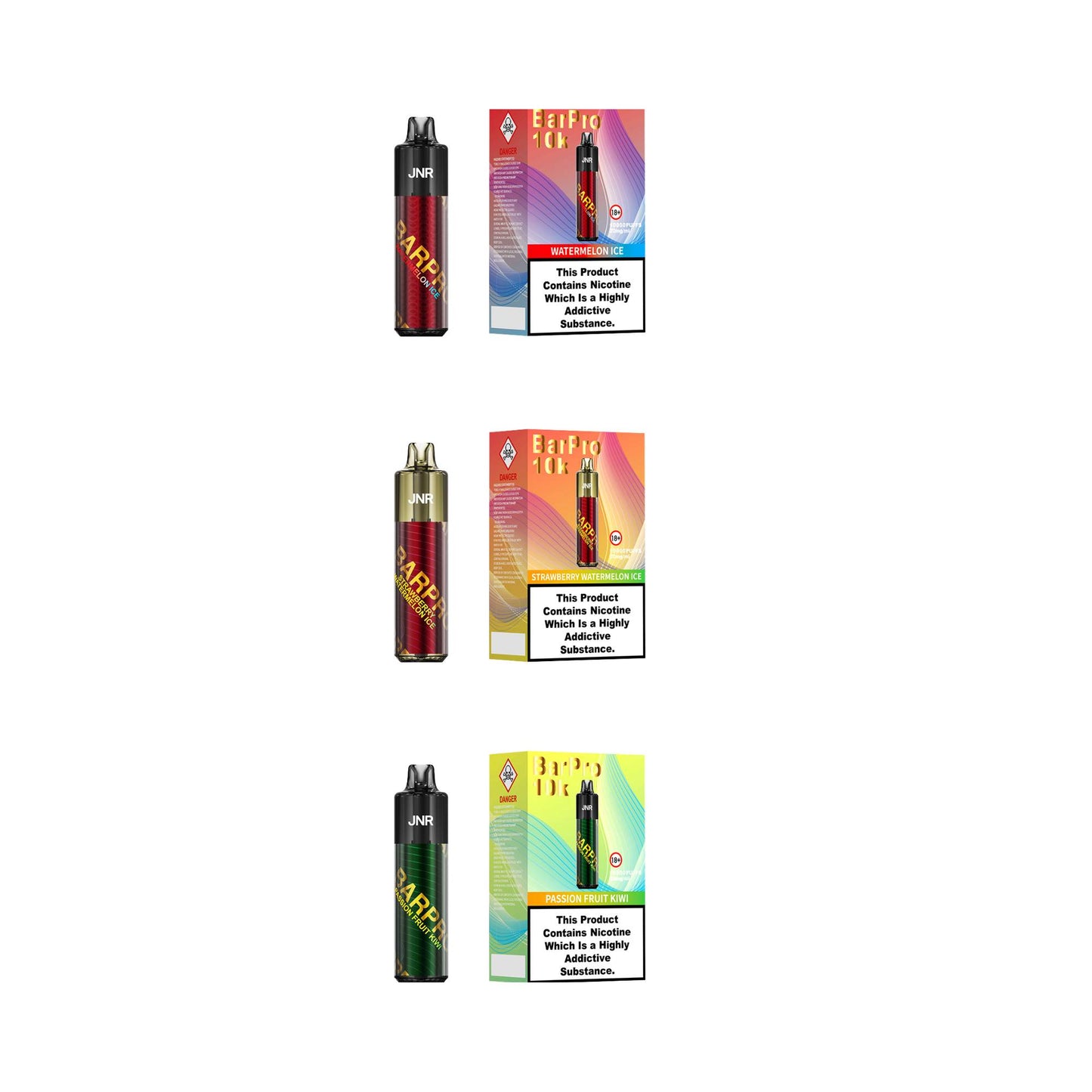 JNR  - BarPro - 10000 bouffées - 2% nicotine - Pod Vape