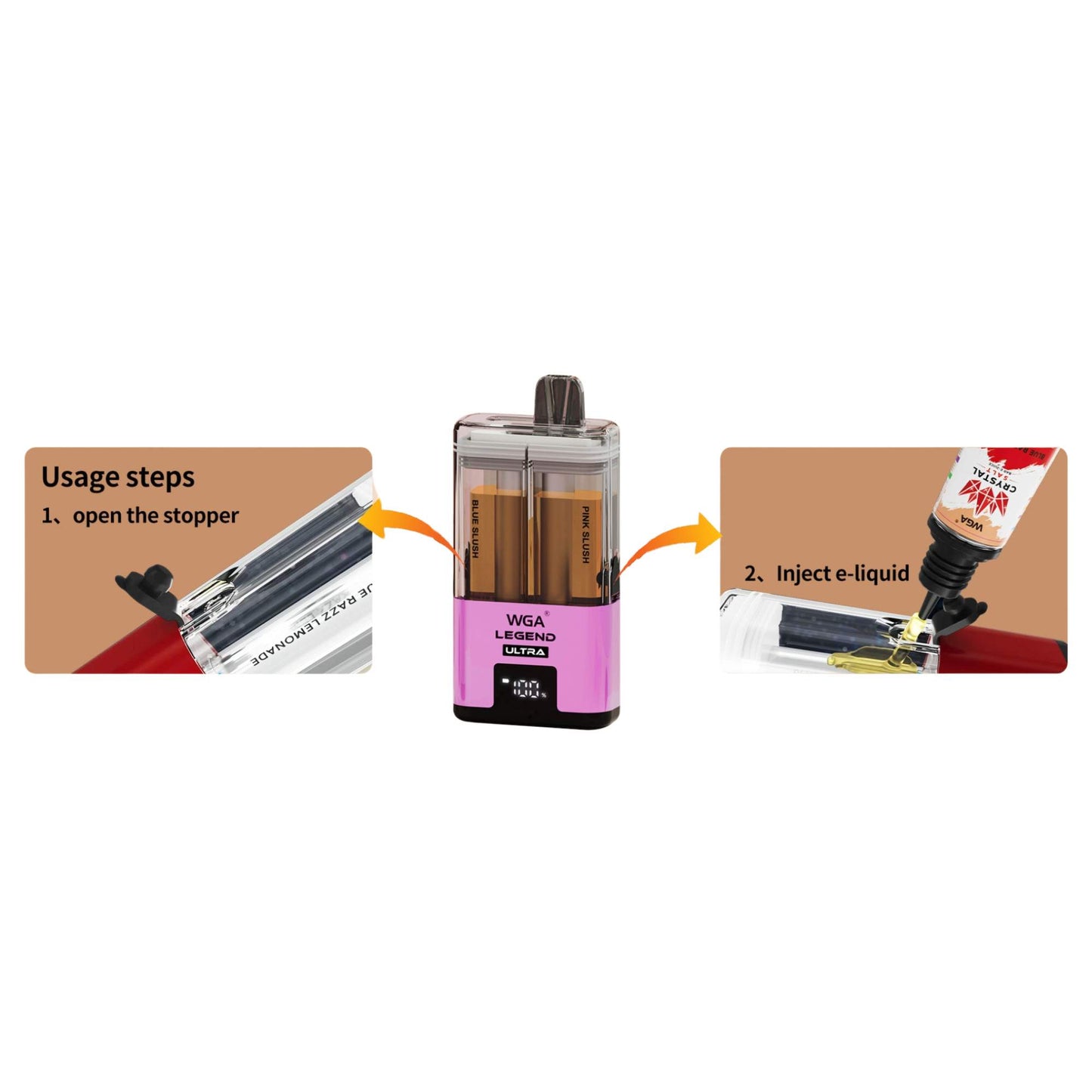 WGA - Legend Ultra - 30K Bouffées - Rechargeable - Vape Pod